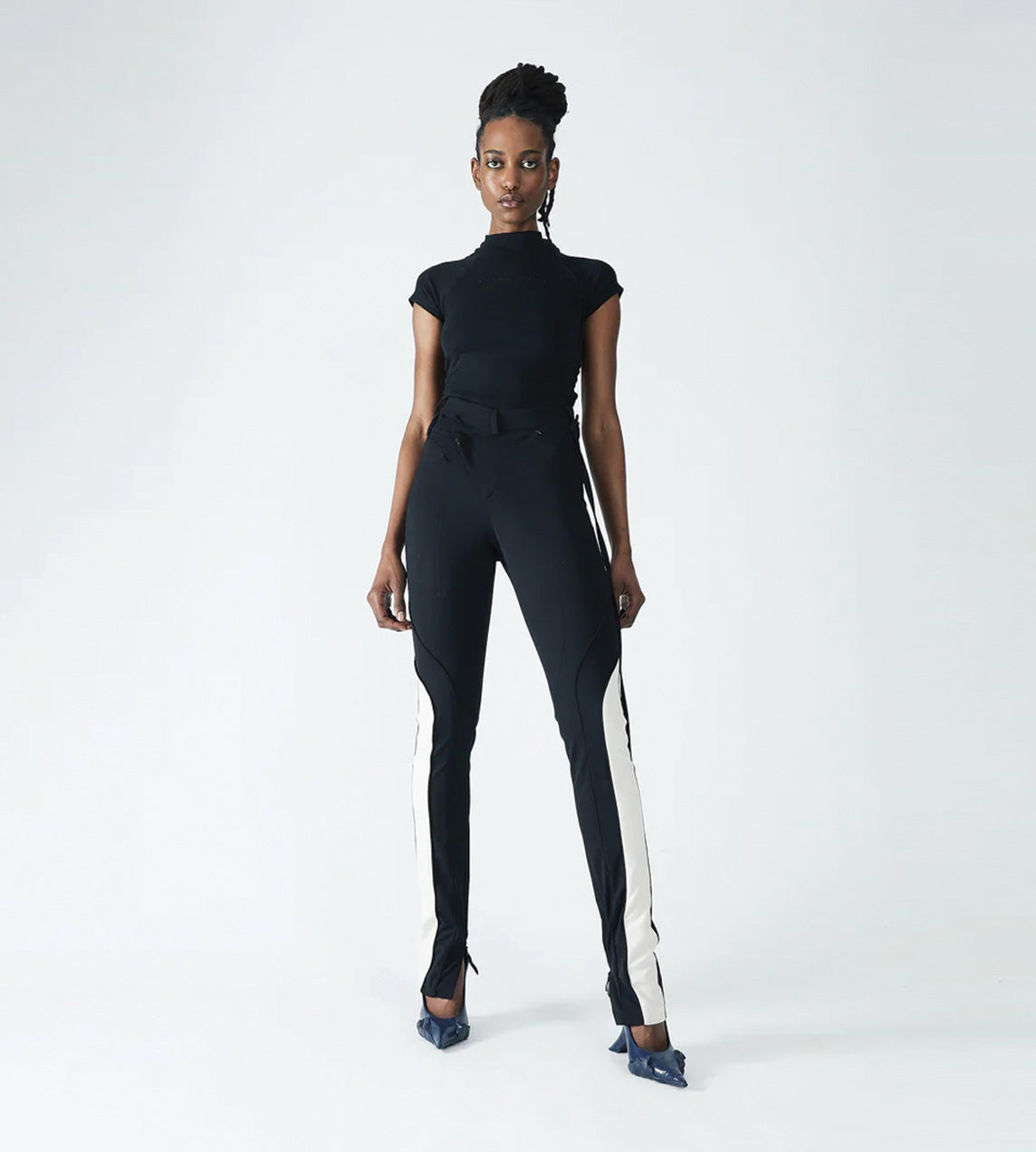 Ottolinger - Fitted Contrast Suit Pants Black