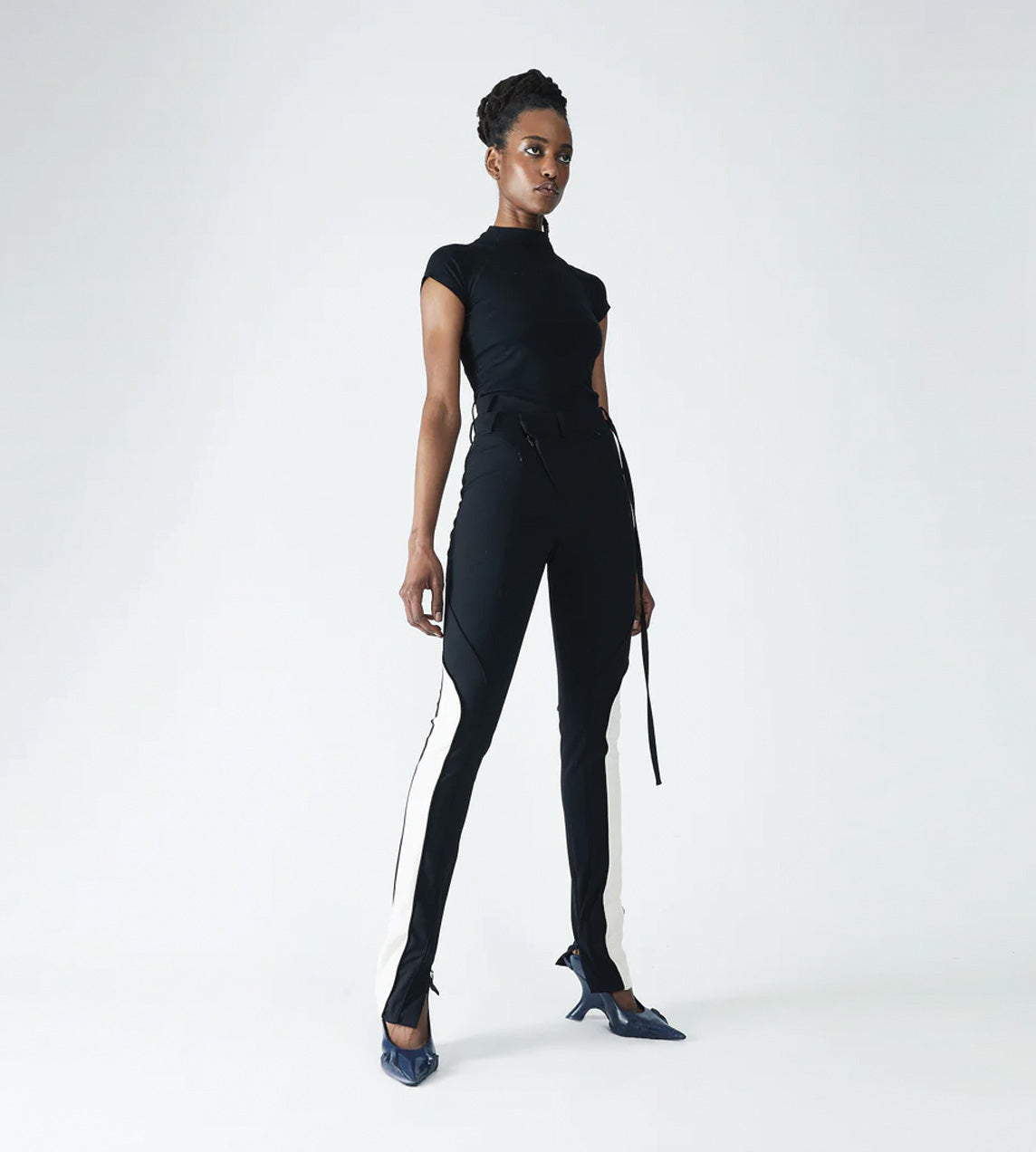 Ottolinger - Fitted Contrast Suit Pants Black