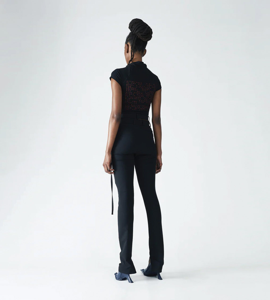 Ottolinger - Fitted Contrast Suit Pants Black