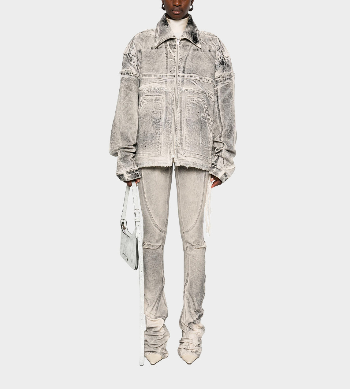 OTTOLINGER - Raw-edge Drape Denim Pants