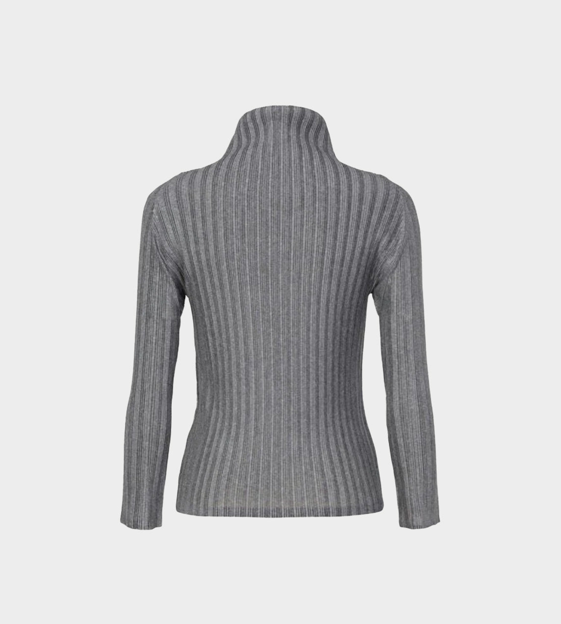 Pleats Please Issey Miyake - Rib Pleats Basic Turtleneck Lt.Grey