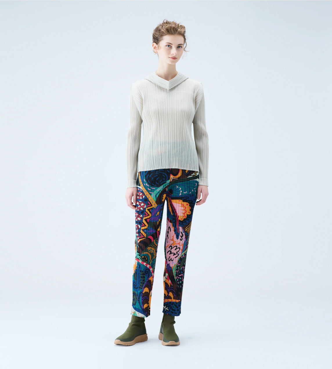 Pleats Please Issey Miyake - Snowrunner Printed Pants Dark Print