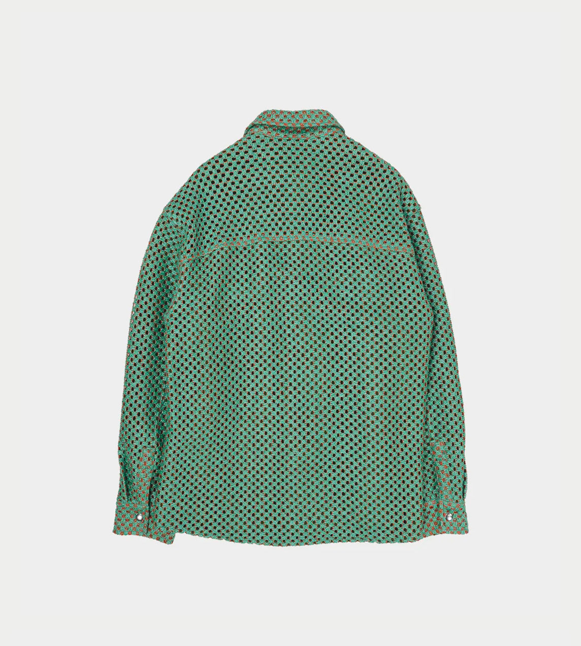 SONG FOR THE MUTE - Woven Straw Overshirt Green