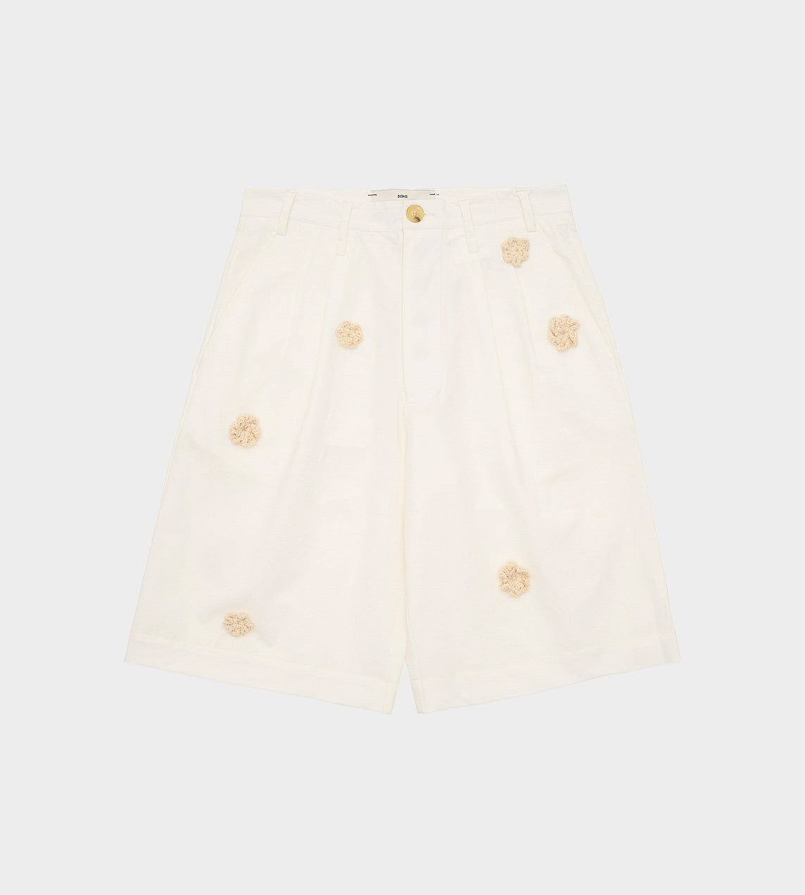 Song For The Mute - Single Pleated Shorts White