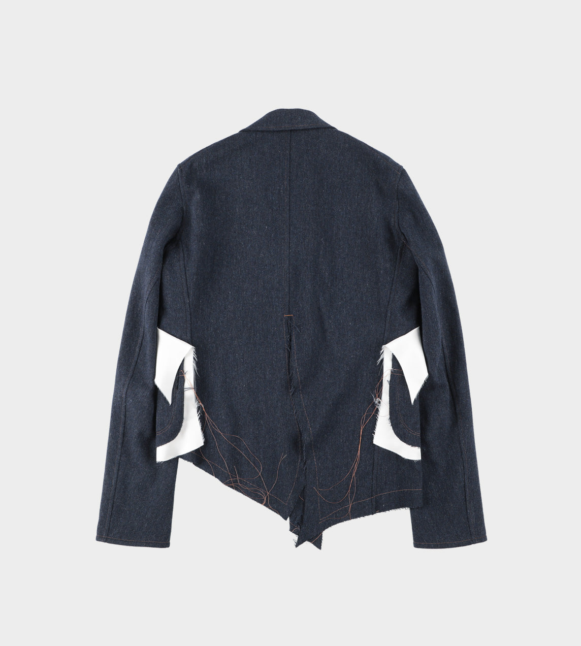 Sulvam - Wool/Denim Long Sleeve Jacket Navy