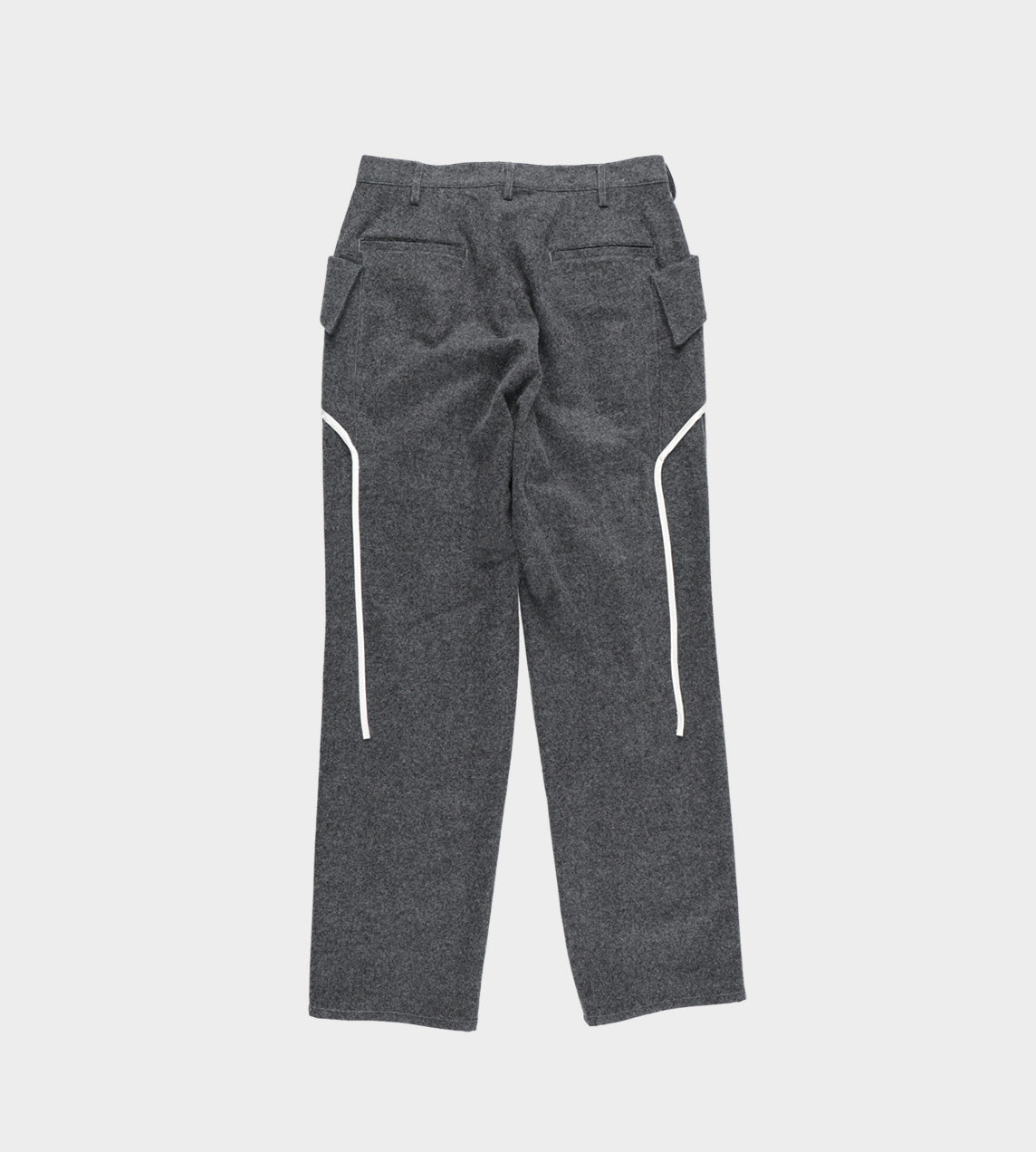 Sulvam - Flano Piping Straight Pants Grey