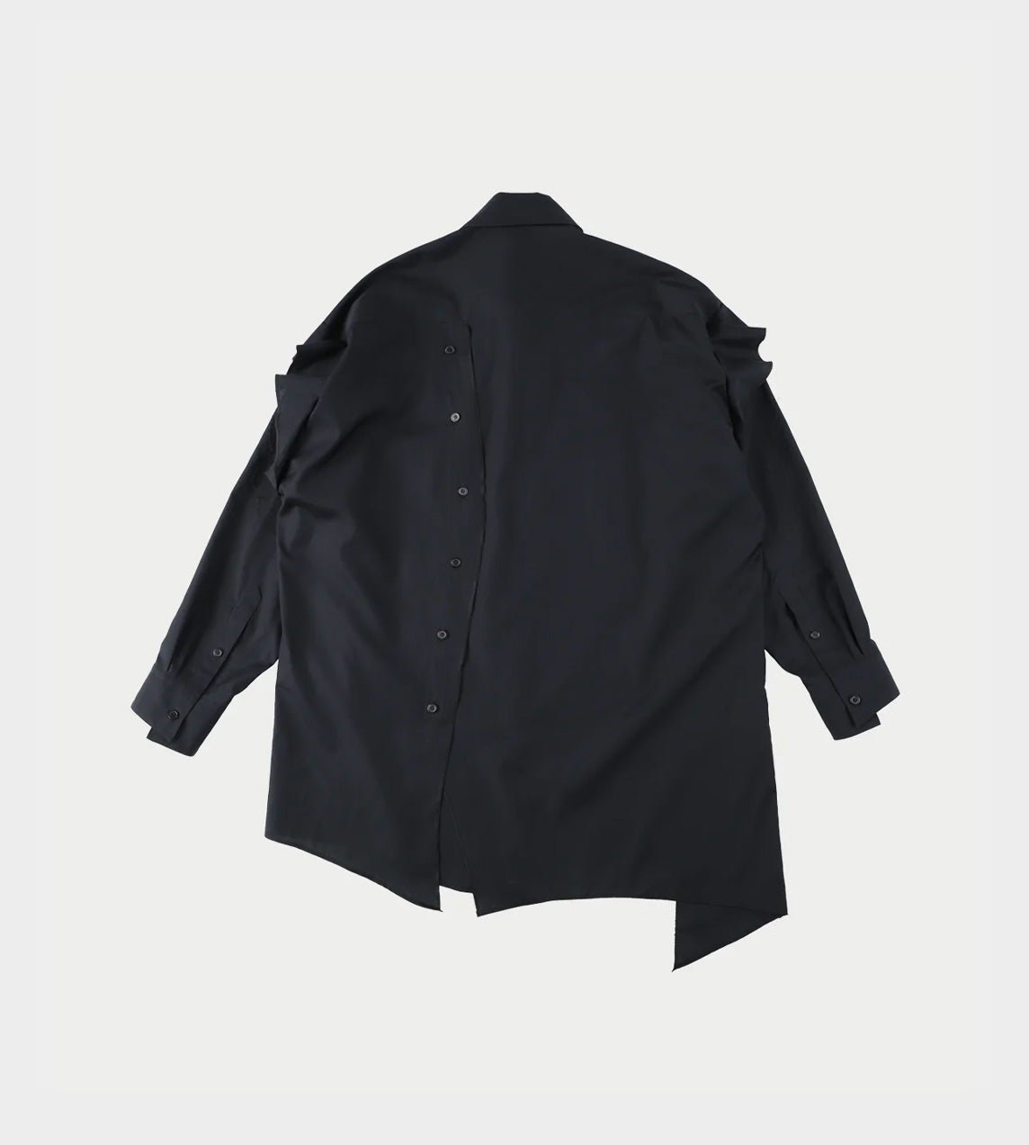 Sulvam - Shoulder Detail Over Shirt Black