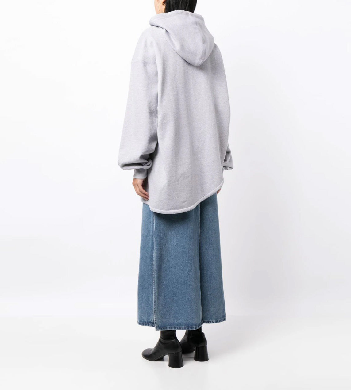 System Studios - Unbalanced Hooded Sweatshirt Grey