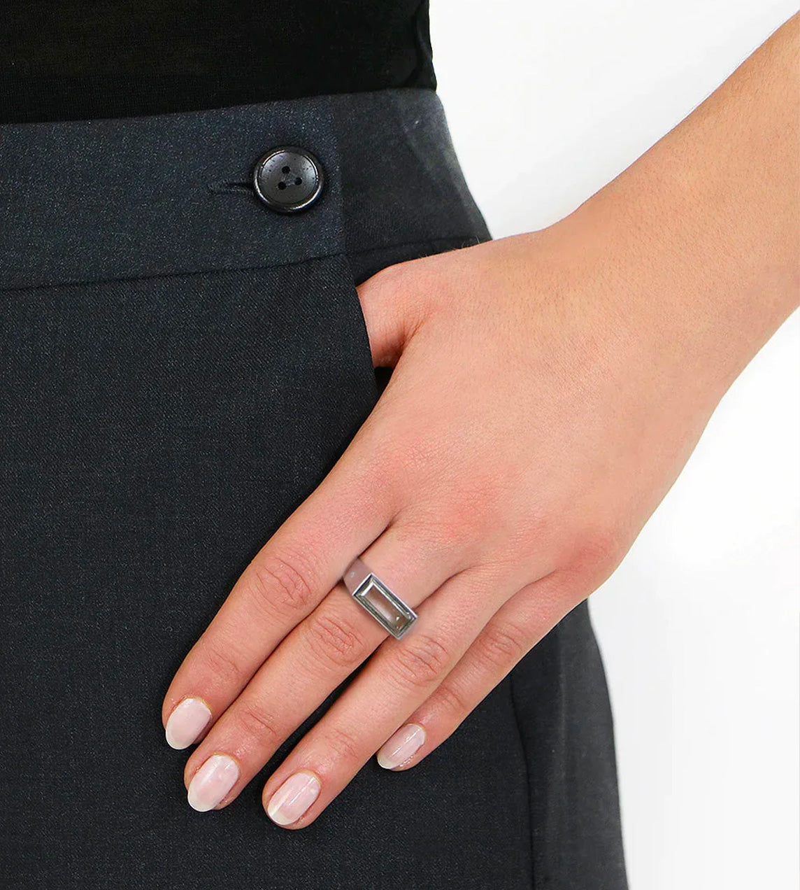 Tom Wood - Peaky Ring Green Quartz