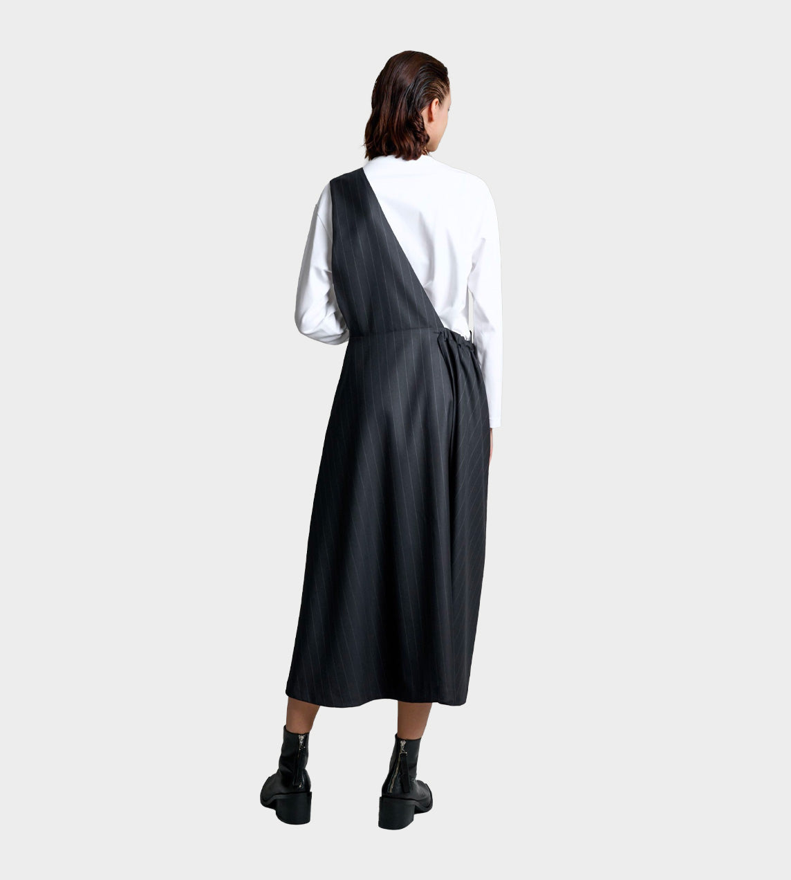 UJOH - One Shoulder Skirt Olive/Grey