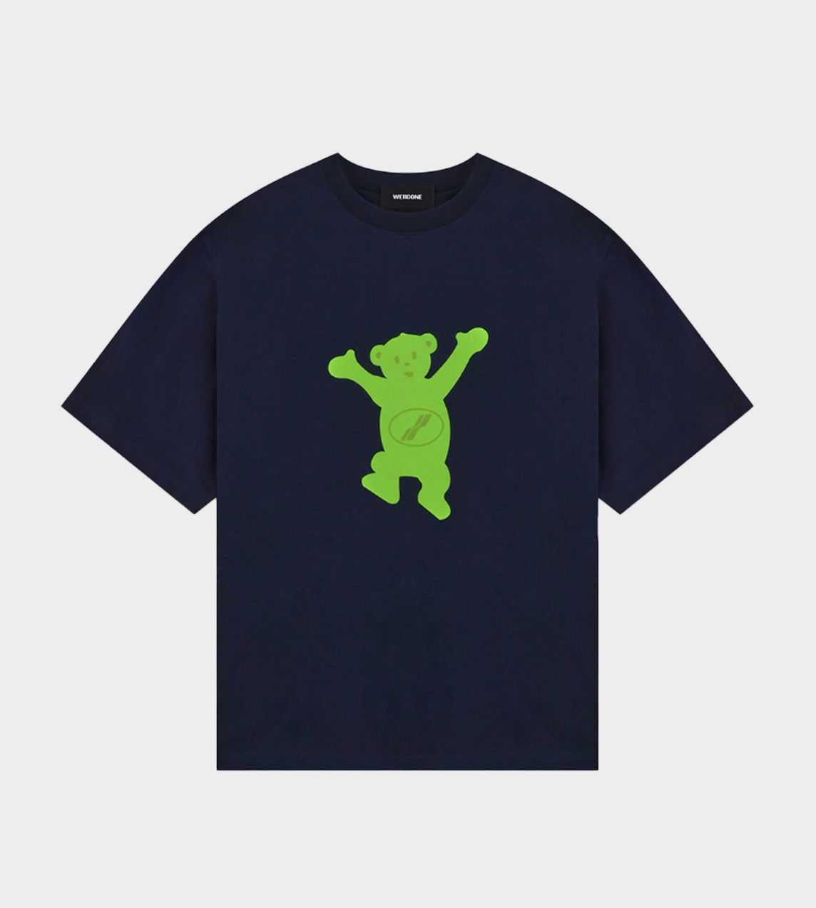 WE11DONE - Fluo Teddy T-Shirt Navy