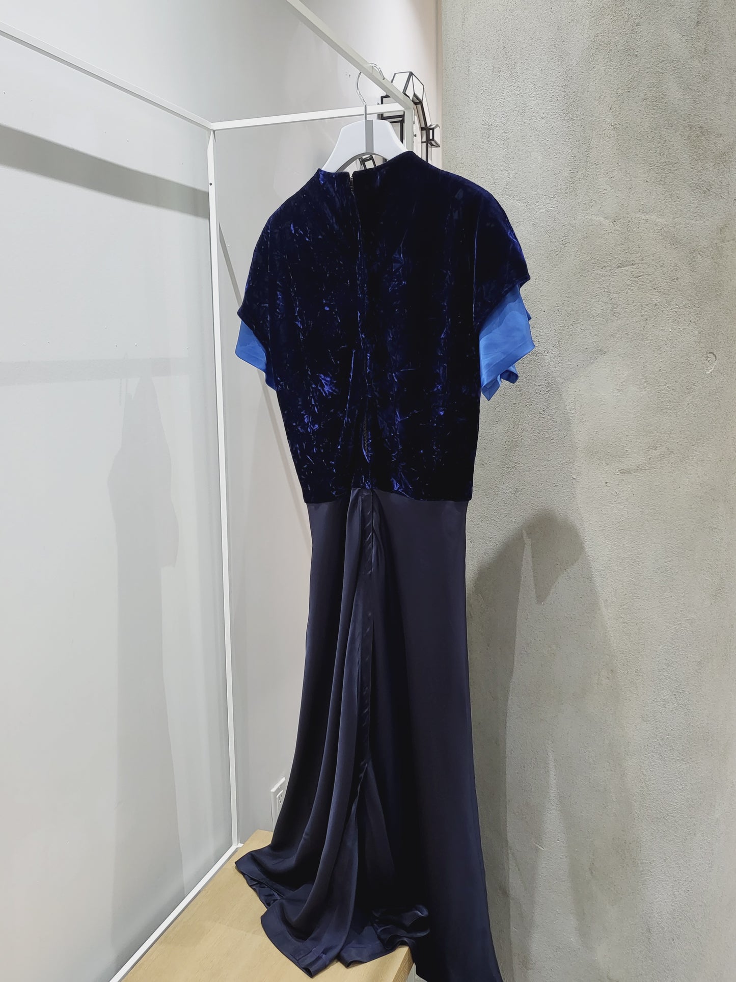 Toga Pulla - Crushed Velvet Top Dress Navy