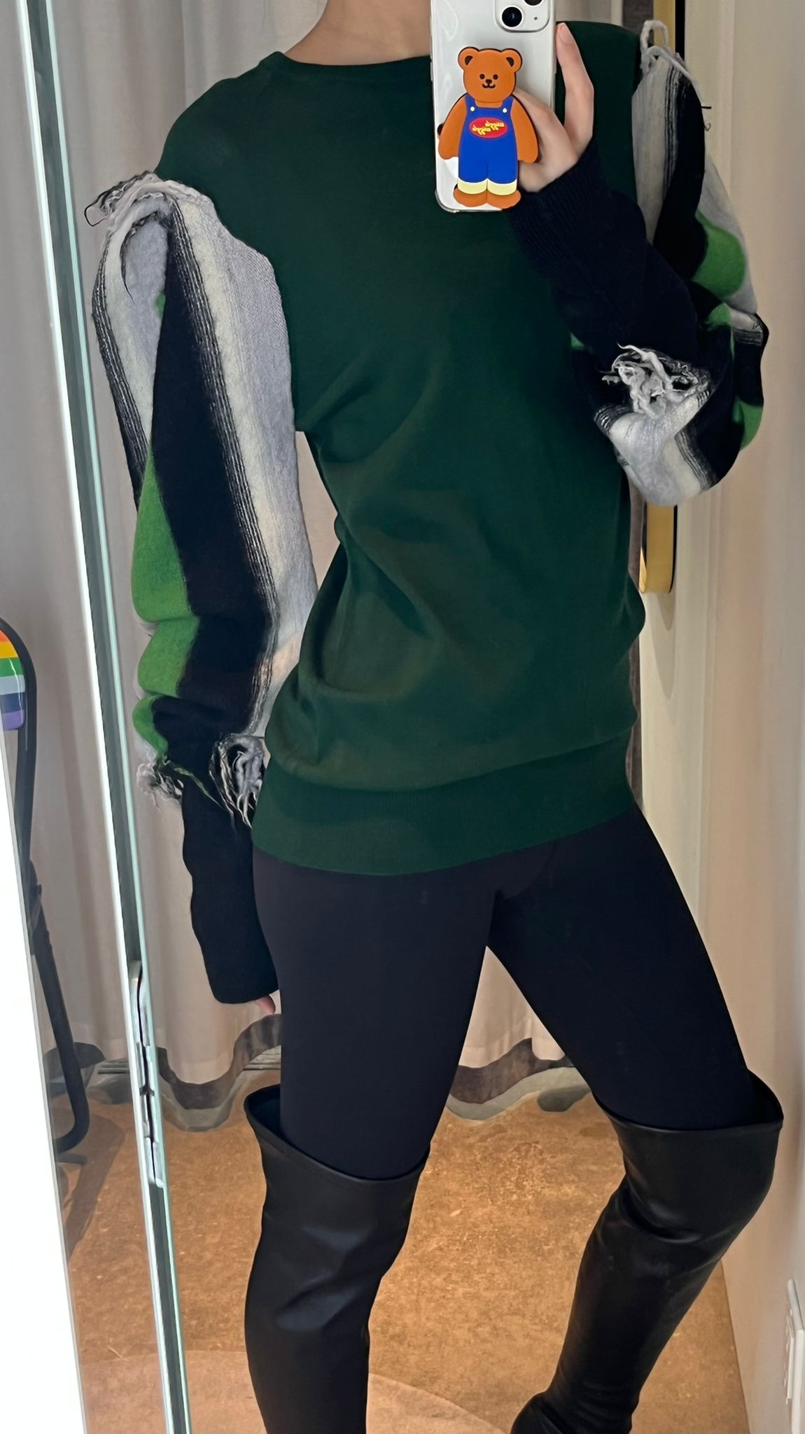 Toga Pulla - 2 Pc Green Stripe Sweater