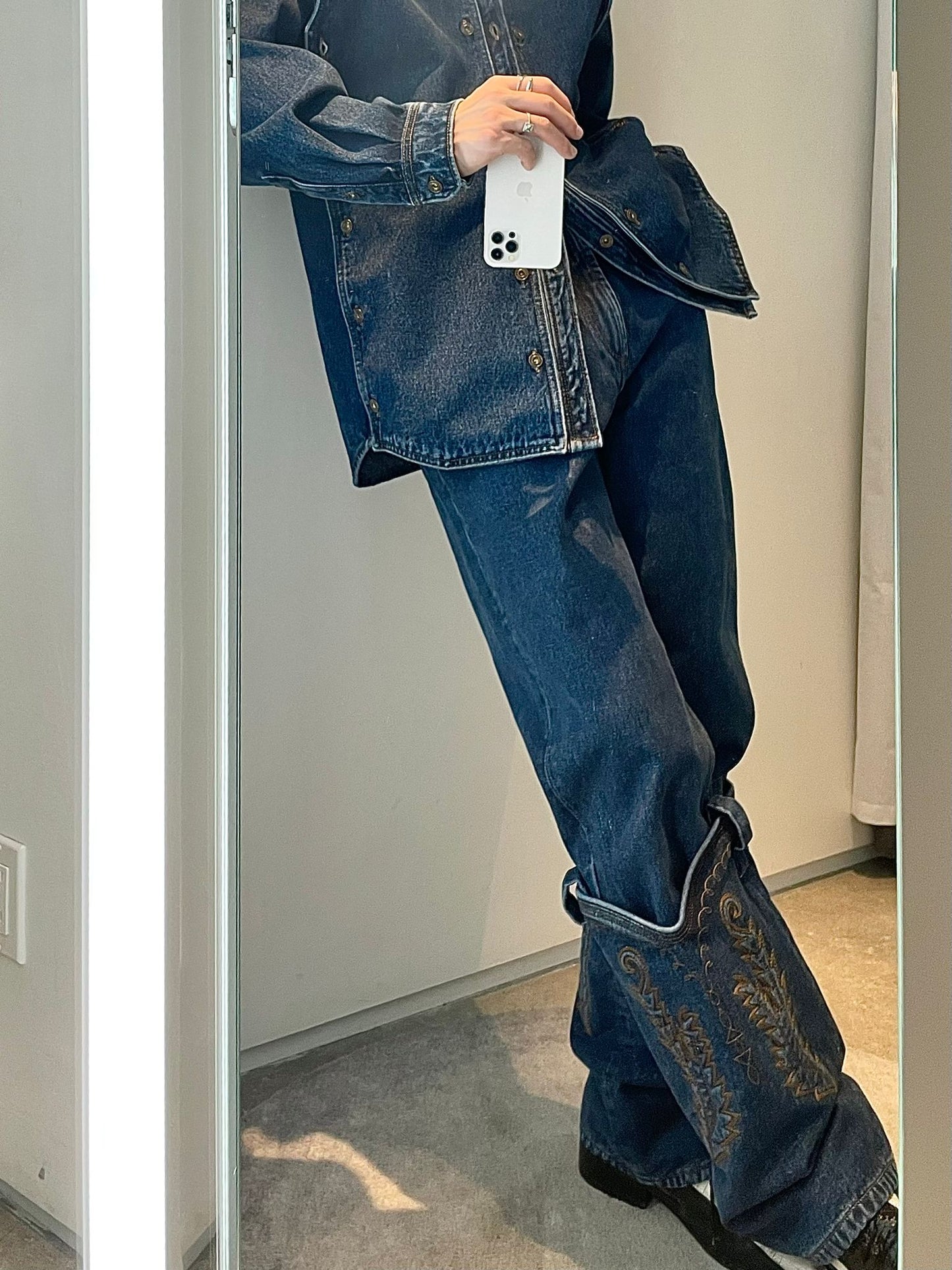 Y/Project - Cowboy Cuff Jeans Navy