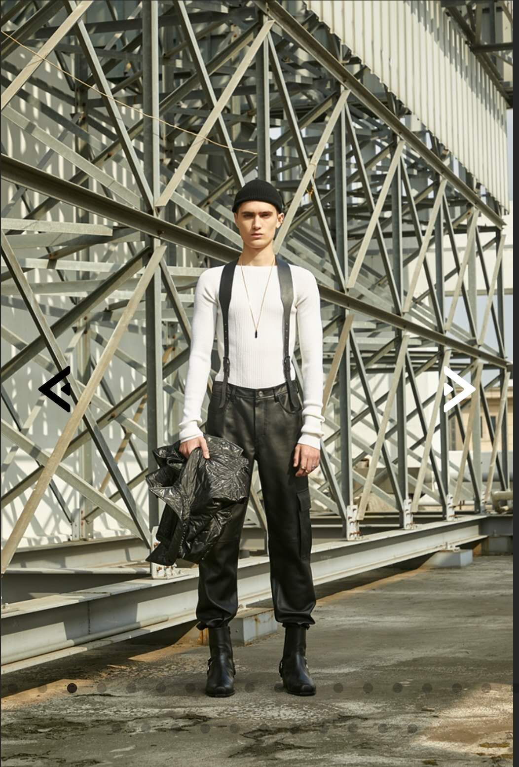 System - Leather Cargo Pants