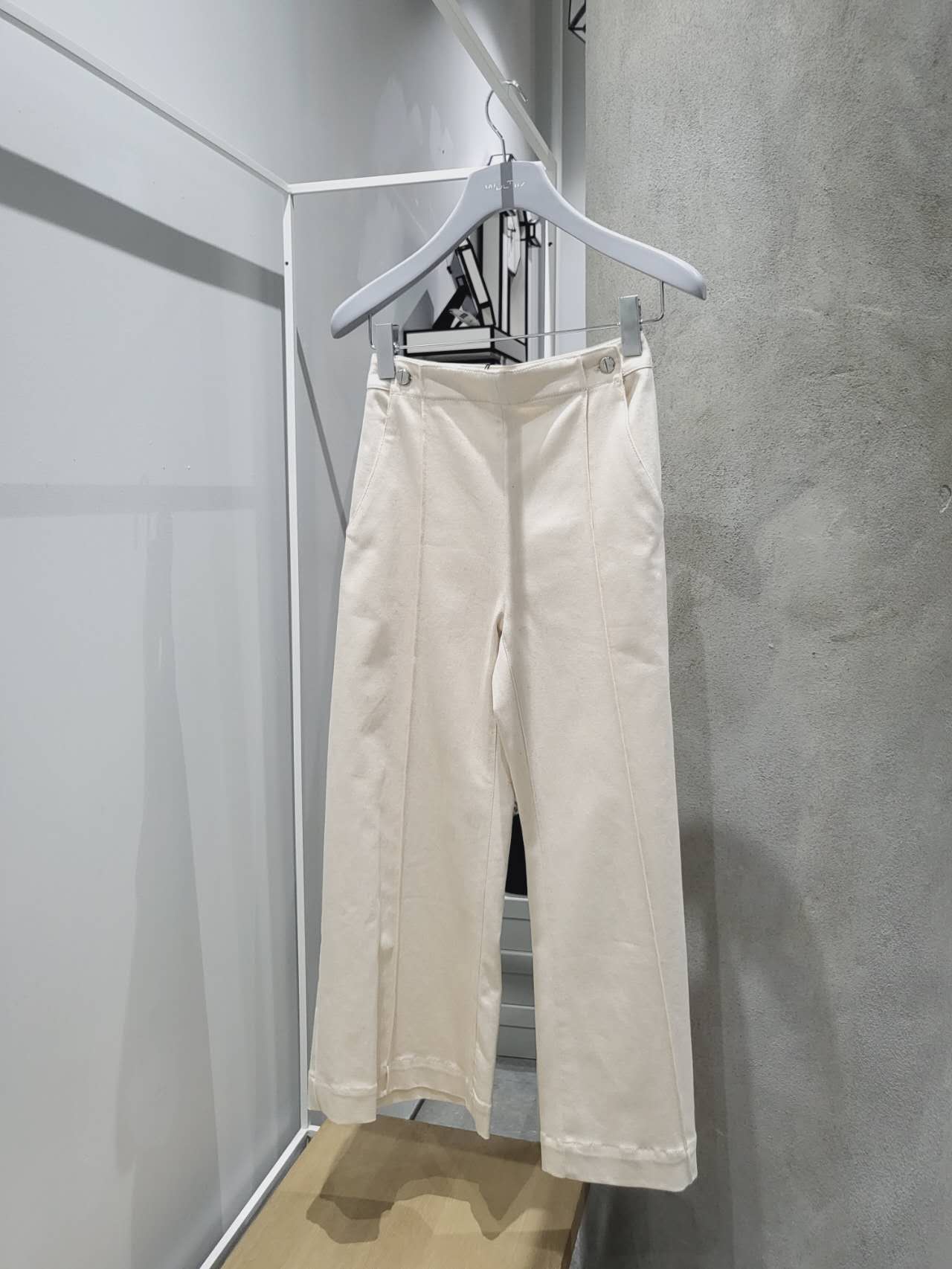 Rosetta Getty - Pintuck Front Cropped Wide Jeans