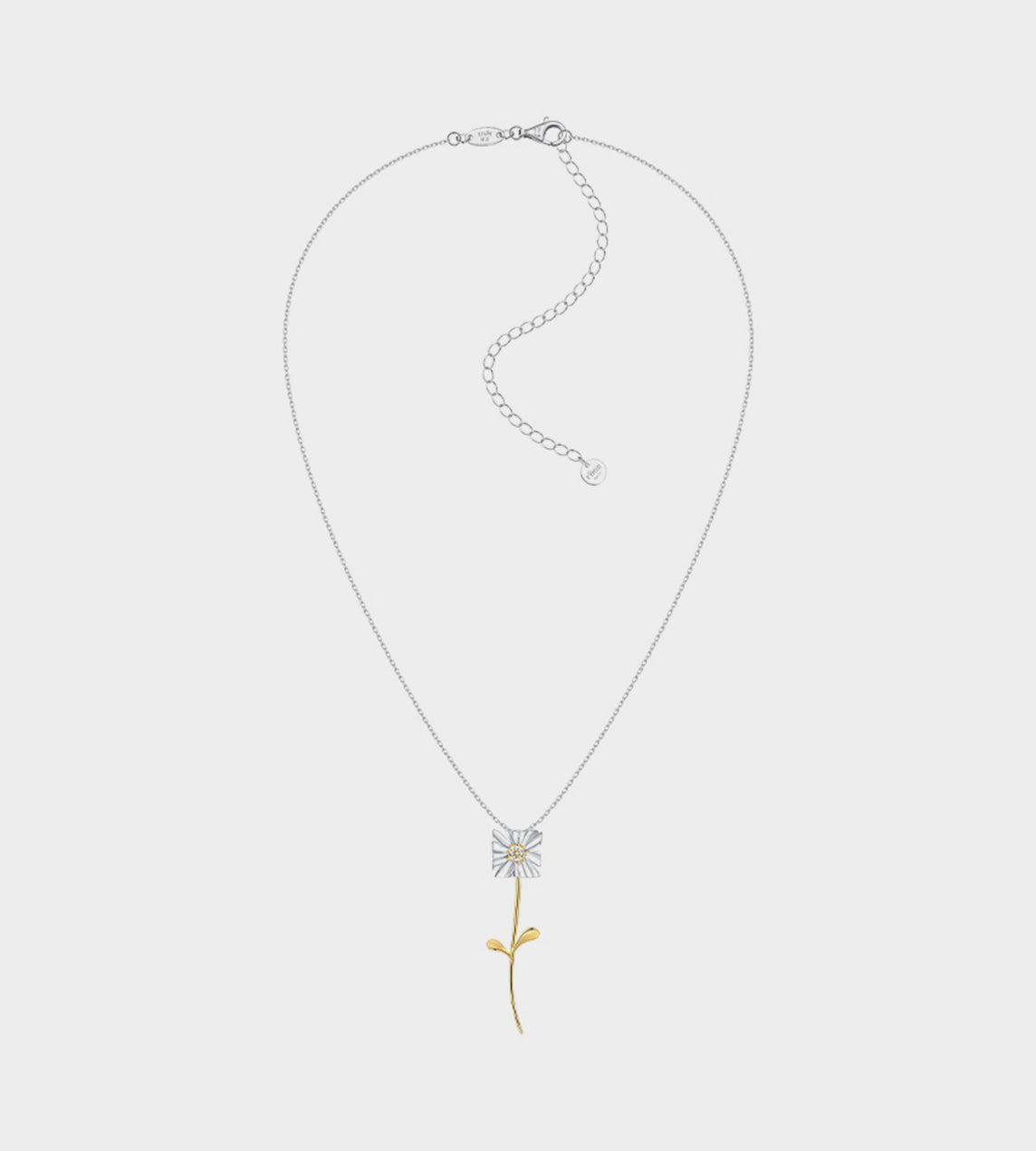 Yvmin - Square Flower Branch Pendant Necklace