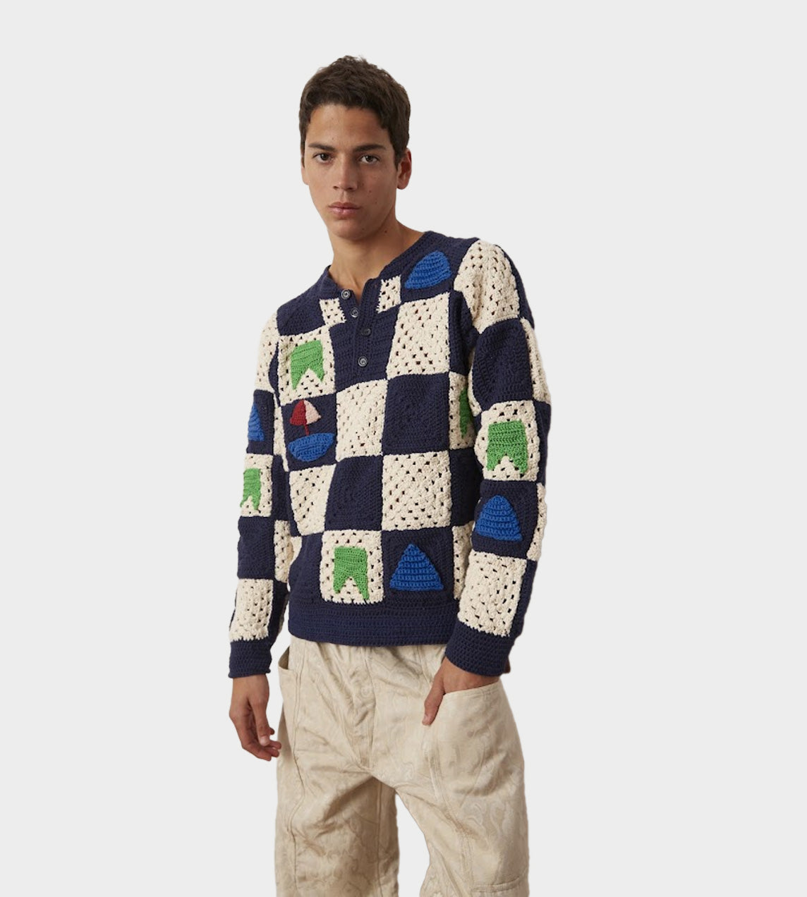 Carbone - Alfredo Crochet Henley Multicolor