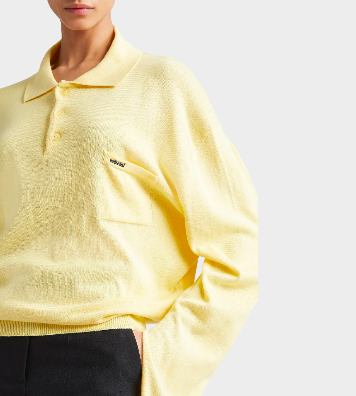 COPERNI - Knot Sleeves Polo Jumper Yellow
