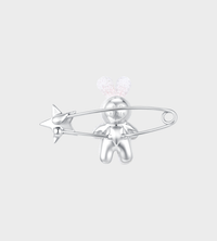 YVMIN - Woven Mini Rabbit Star Pin White