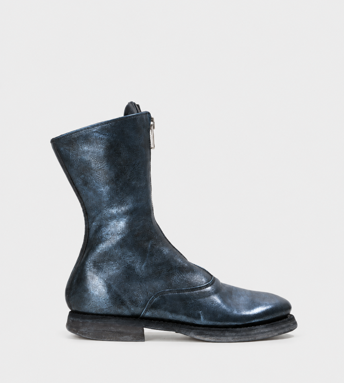 GUIDI - 310 Front Zip Boots Metallic Blue