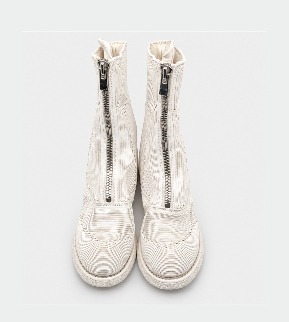 310WZ_RC Leather Piped Front Zip Boot