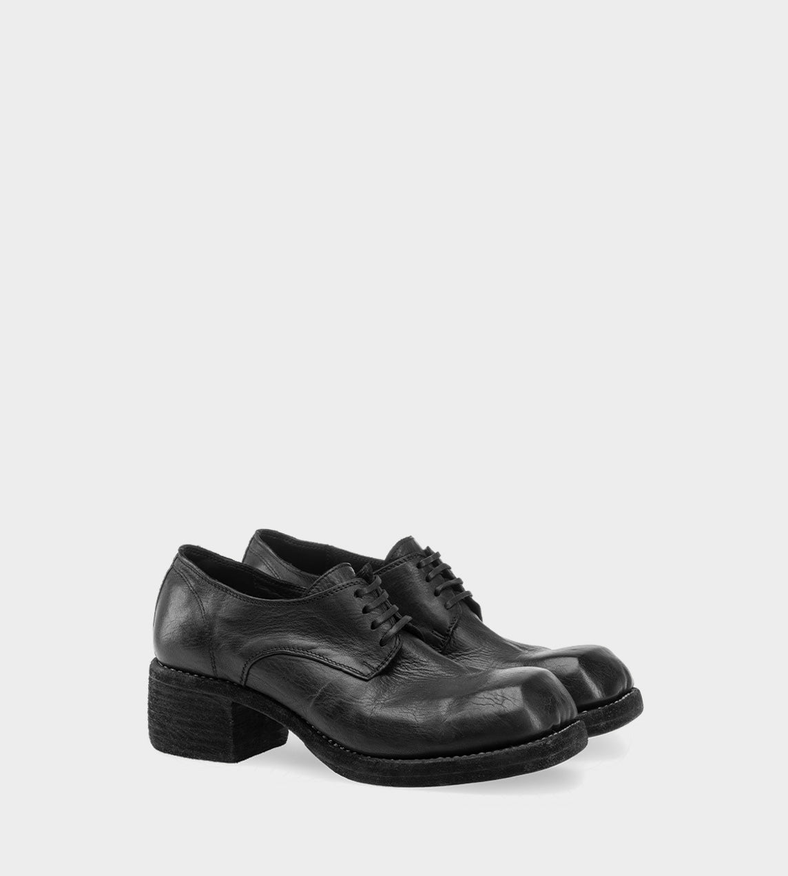 GUIDI - 9082 Laced Up Derby Blk