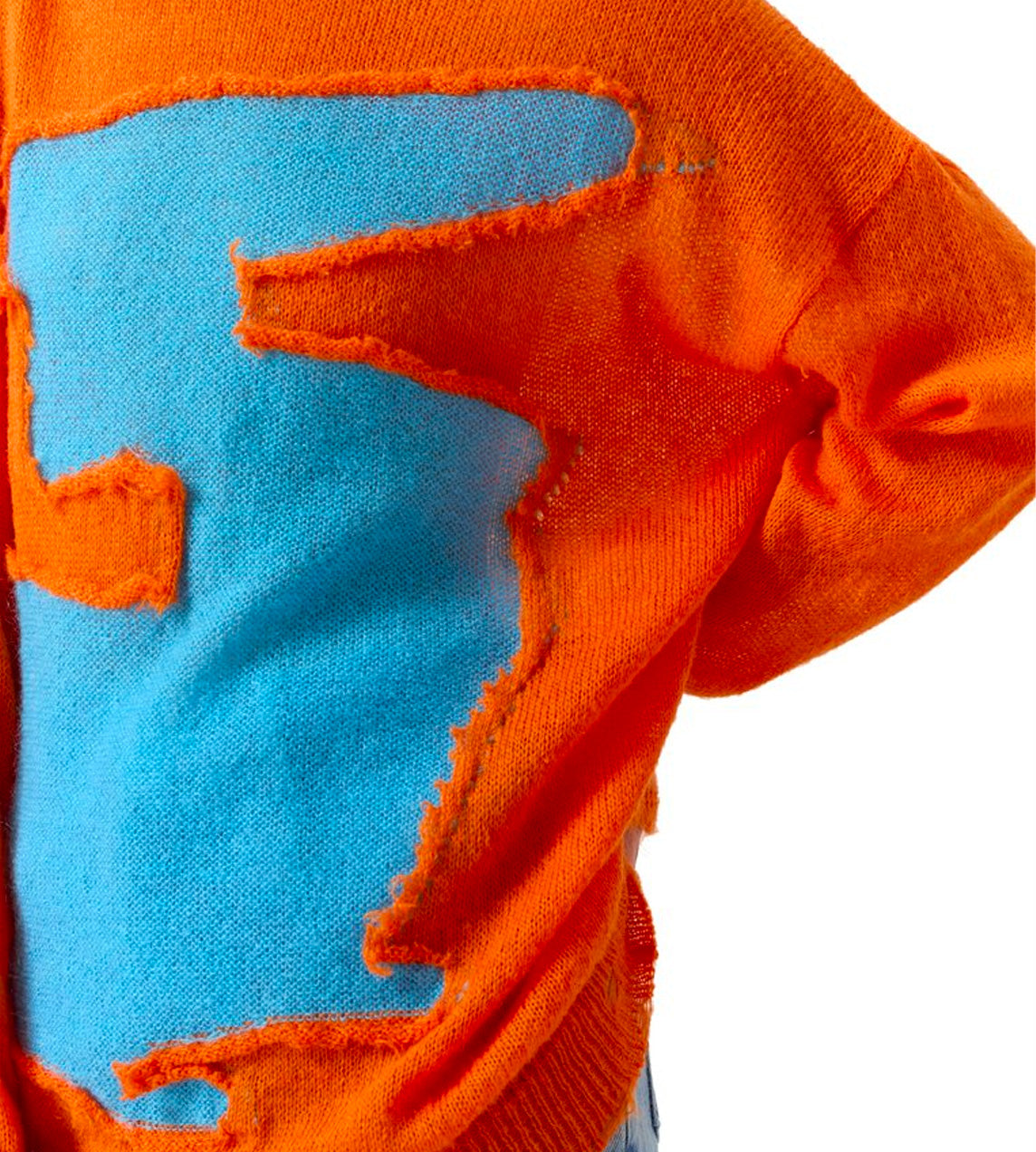 MM6 Maison Margiela - Distressed Sweater Orange