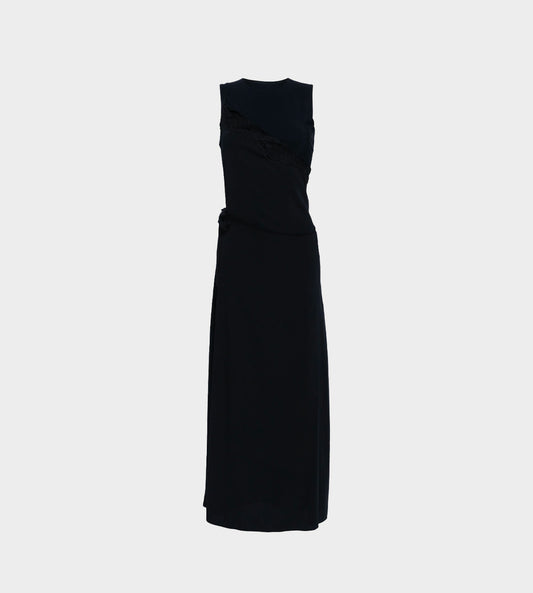 MM6 - 2 Piece Black Maxi Dress with Lace Detail