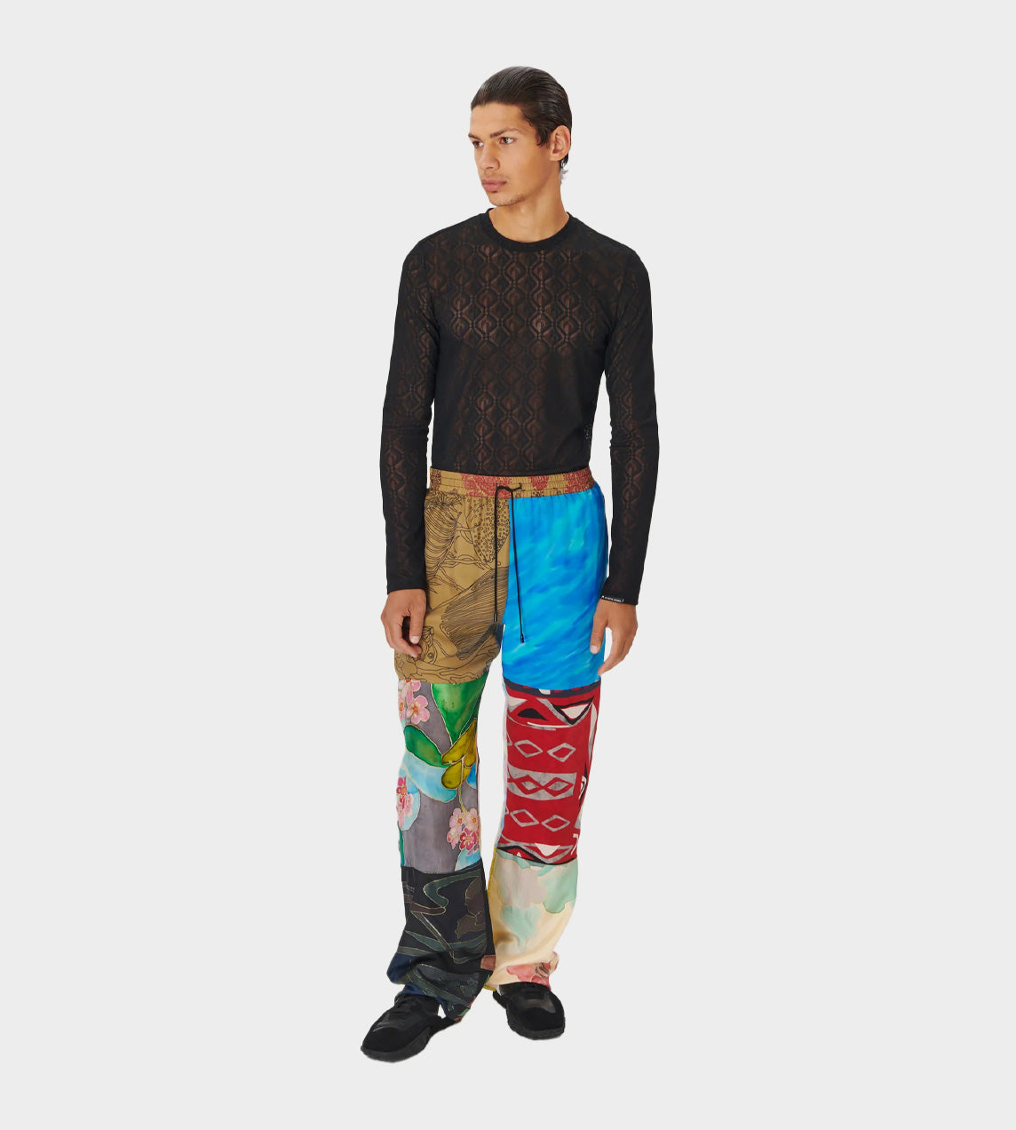 Marine Serre - REGEN Silk Scarves Fluid Pants