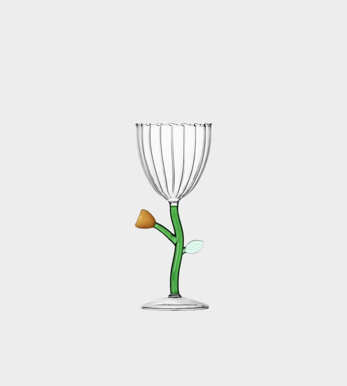 Botanica Stemmed Glass Amber