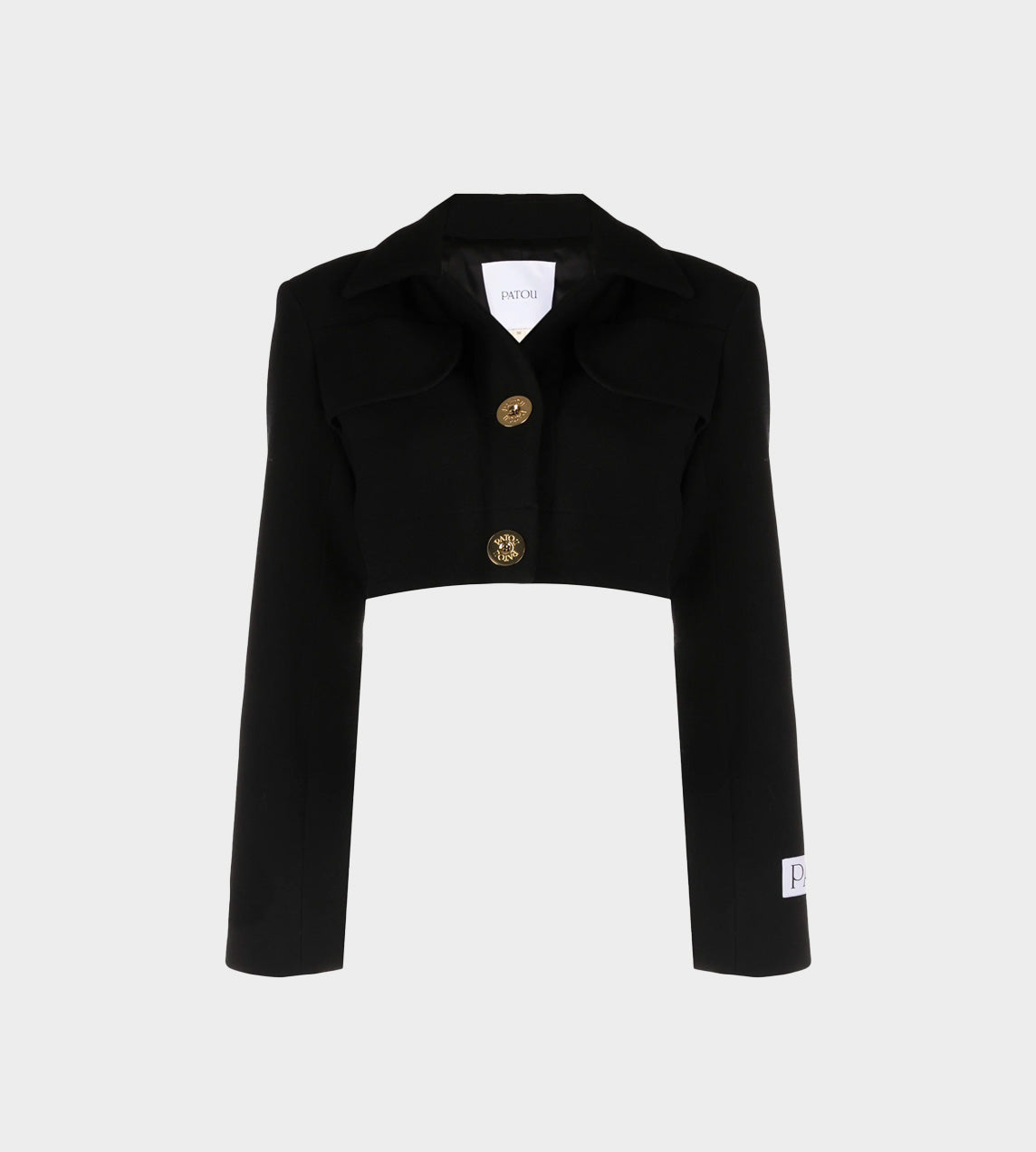 Patou - Dbl. Crepe Cropped Jacket Black