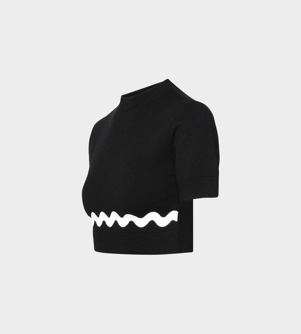 Patou - Wave Cropped Sweater Black