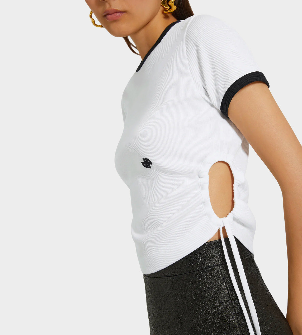 Patou - Side Loop Rib T-Shirt White