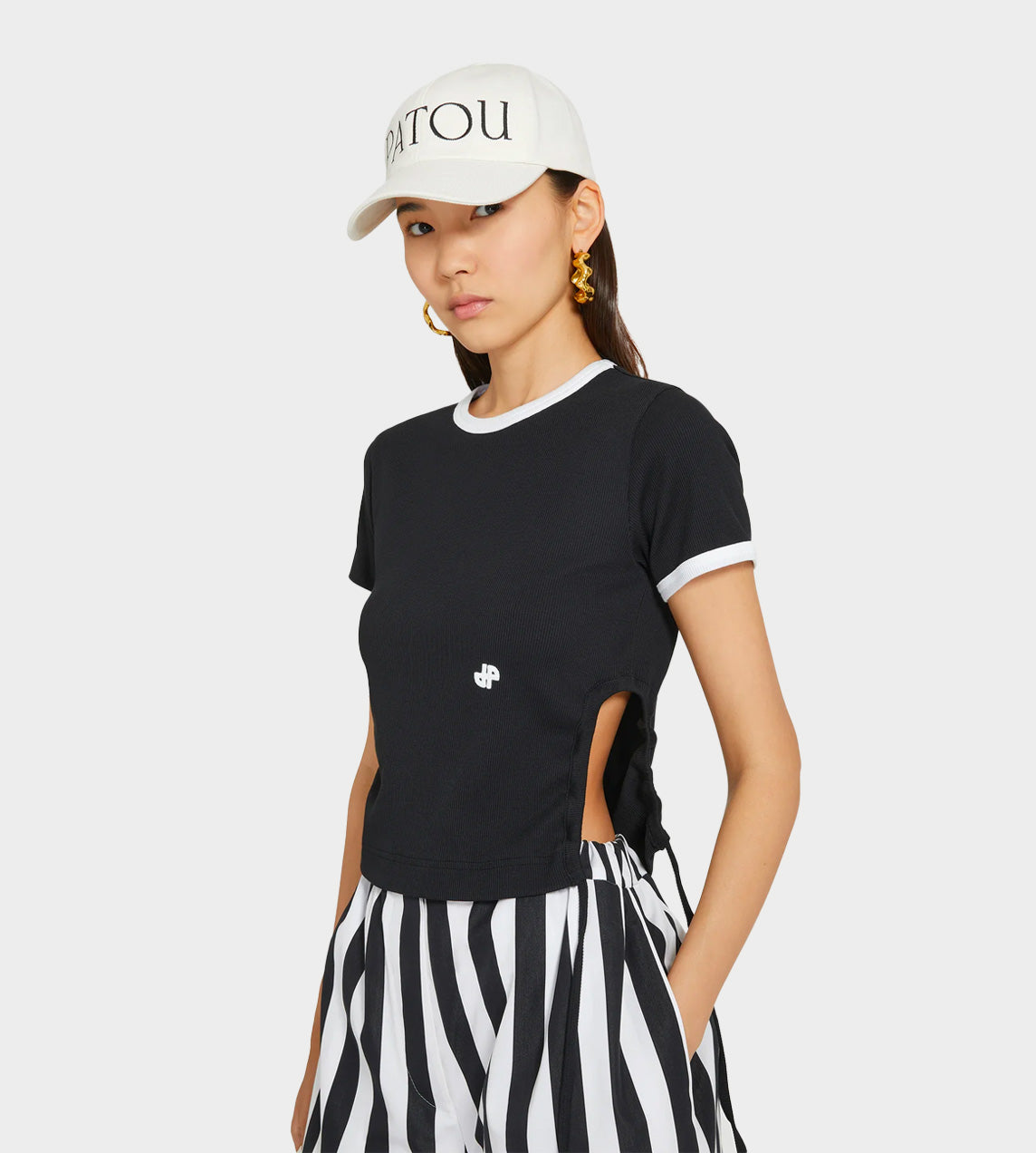Patou - Side Loop Rib T-Shirt Black