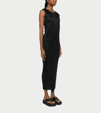Pleats Please Issey Miyake - Basic Pleated Sleeveless Dress Black