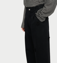 SONG FOR THE MUTE - "Daisy" Boyfriend Jeans Blk