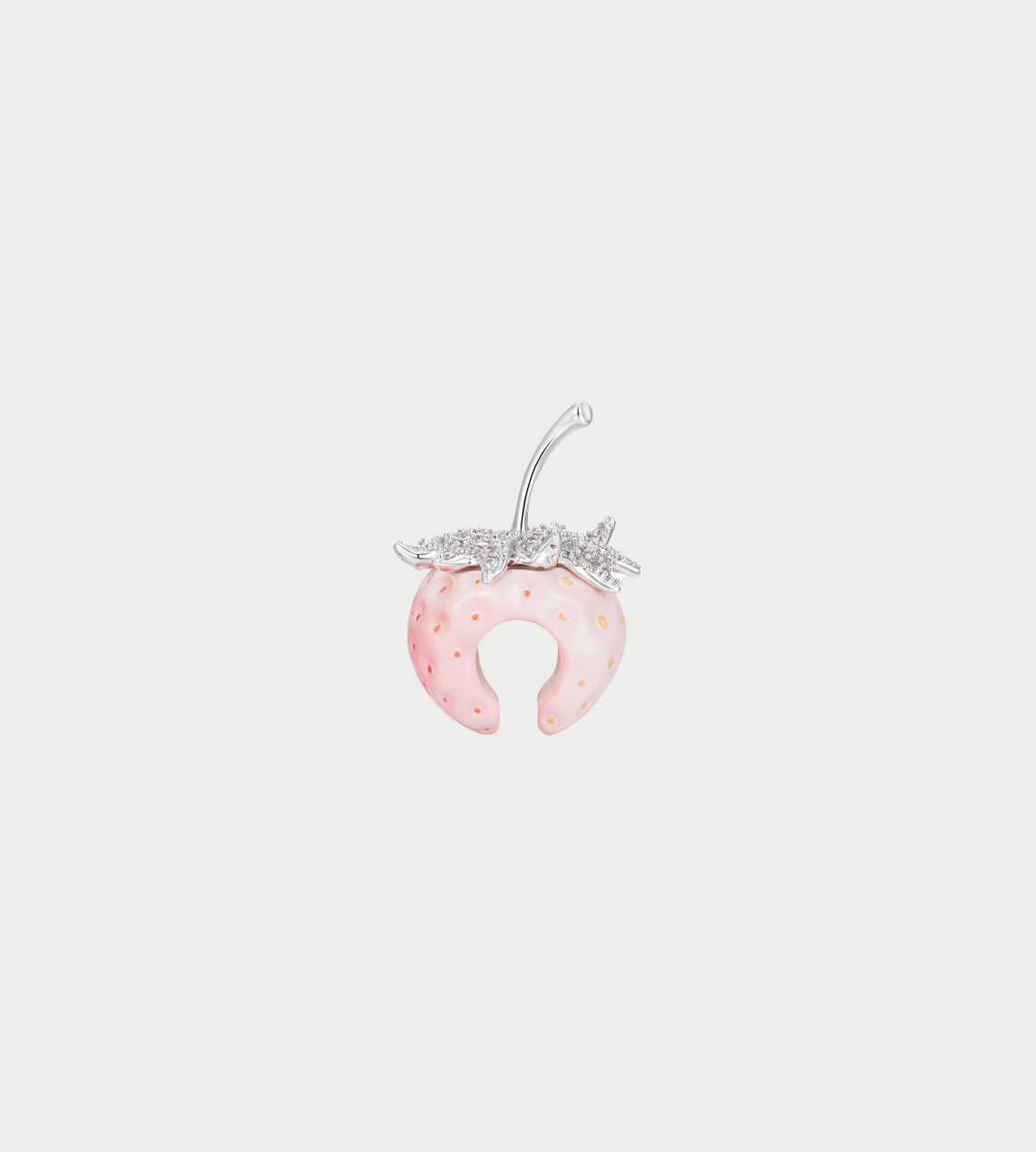 Strawberry Ear Cuff Pink