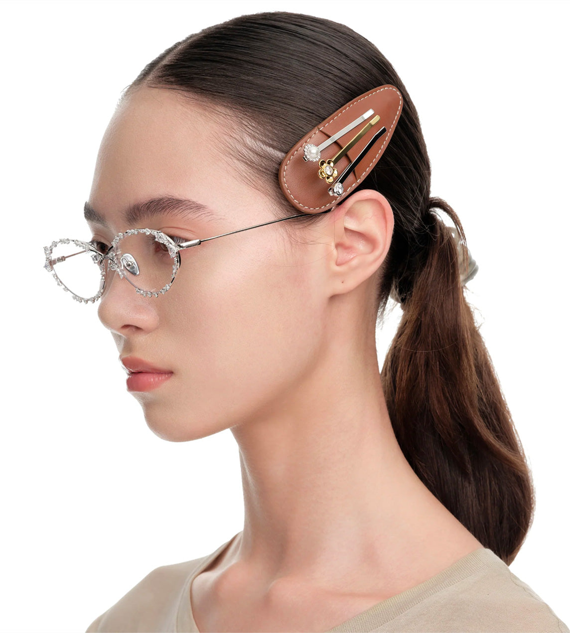 Yvmin - Jewelry Box Hair Clip Brown