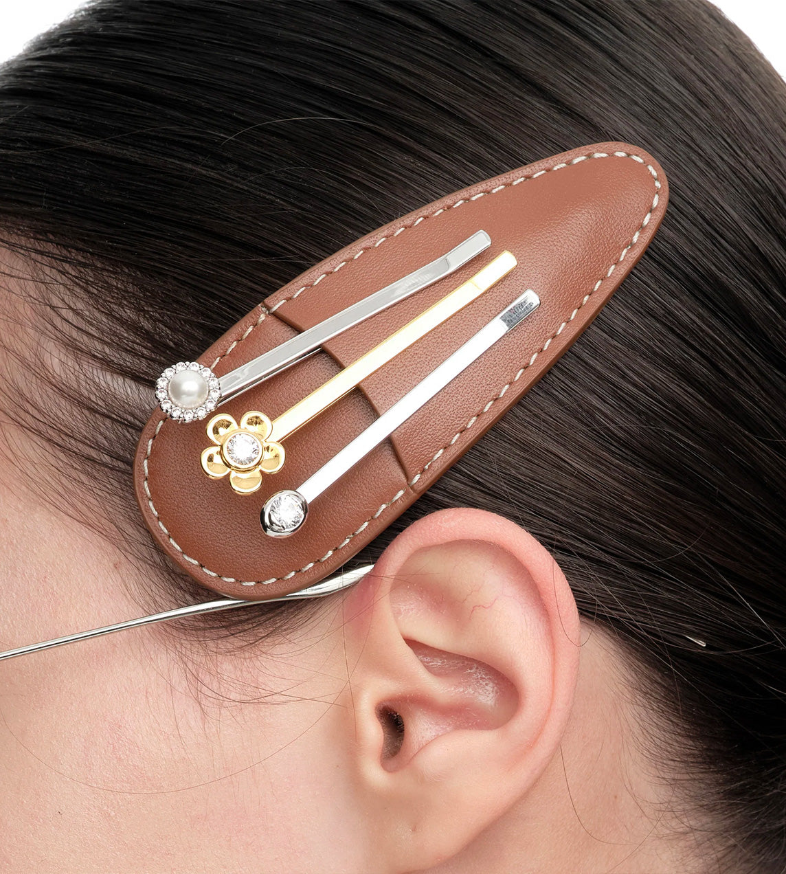 Yvmin - Jewelry Box Hair Clip Brown