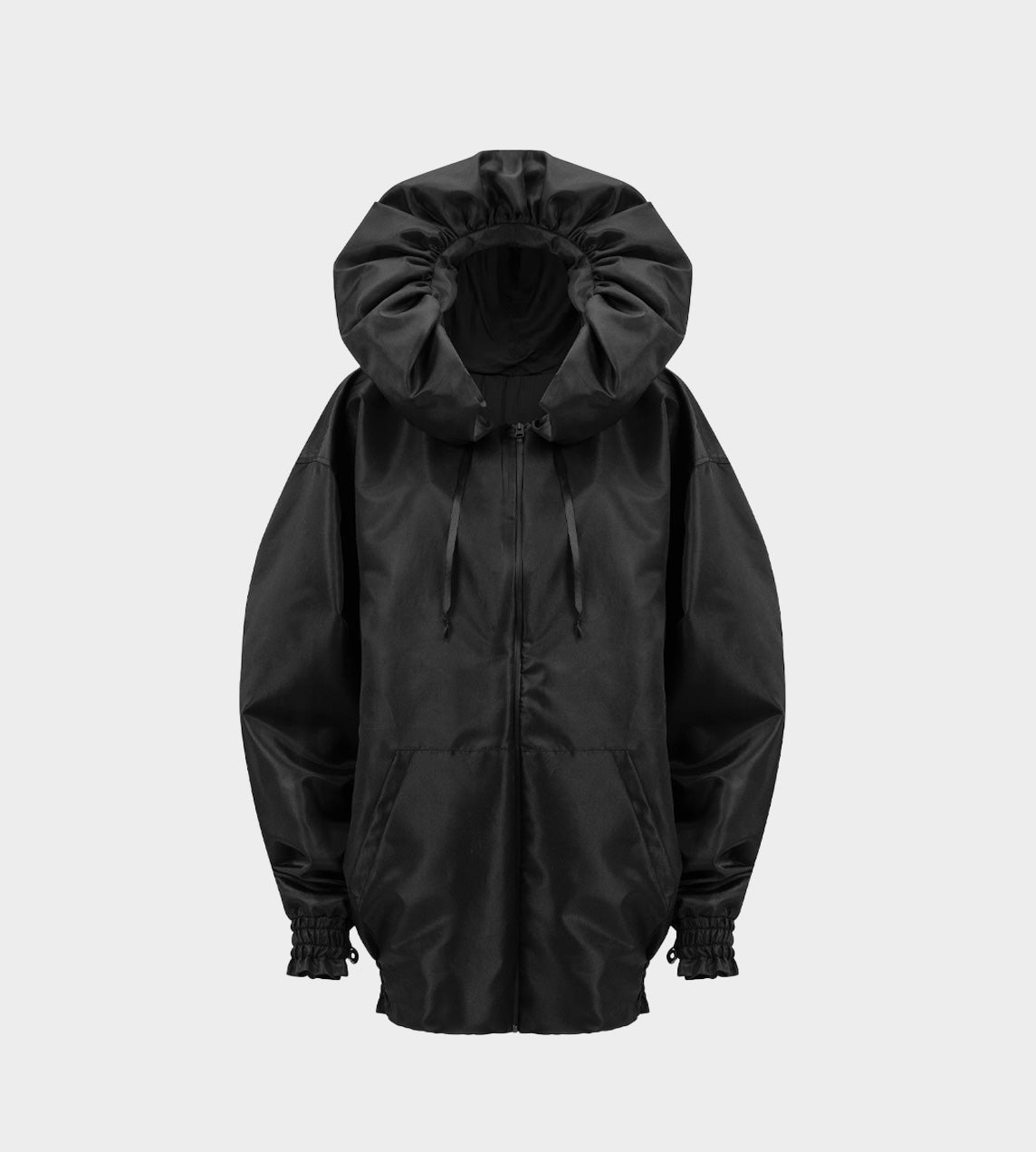 Yume Yume - Nylon Zip-up Coat Black
