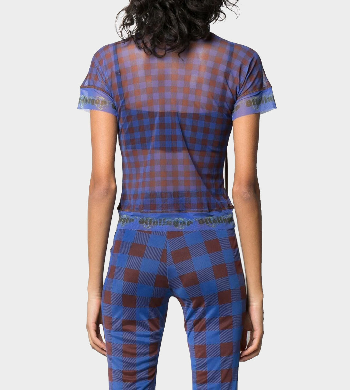 Ottolinger - Electric Gingham Mesh T-shirt