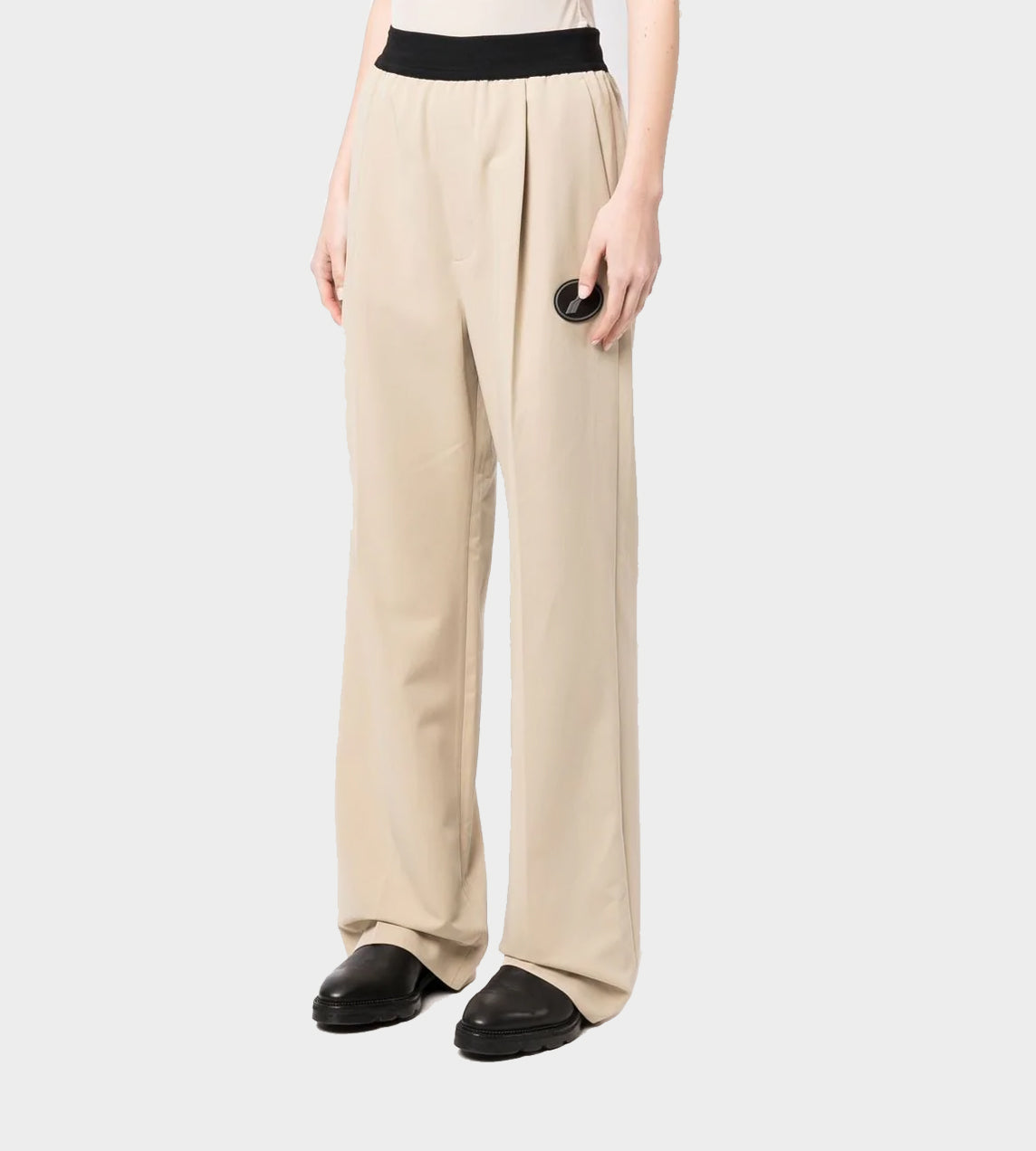 WE11DONE - Logo Trousers Beige