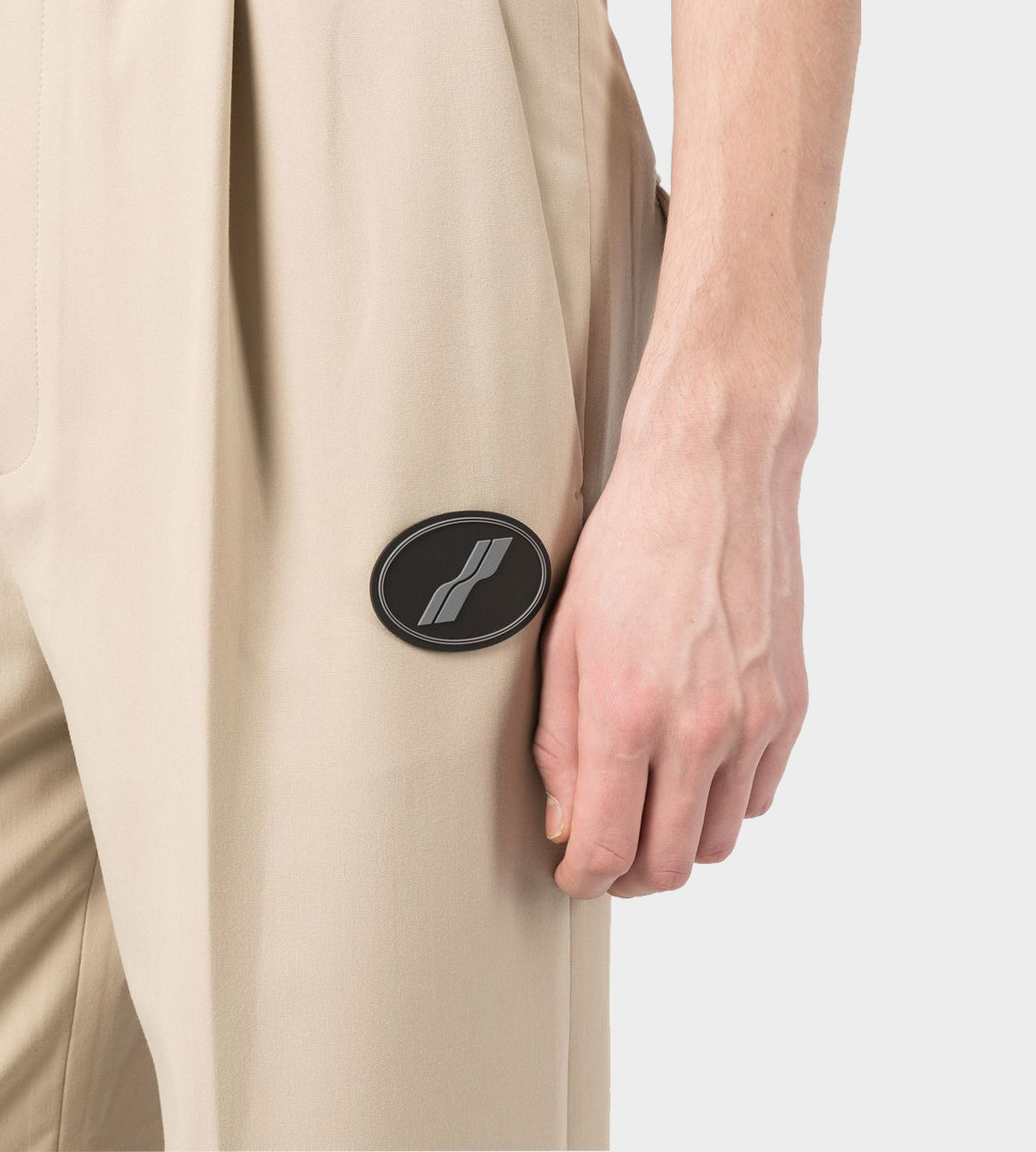 WE11DONE - Logo Trousers Beige