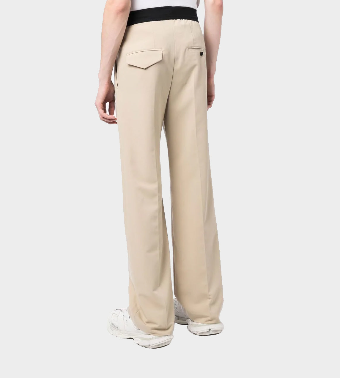 WE11DONE - Logo Trousers Beige