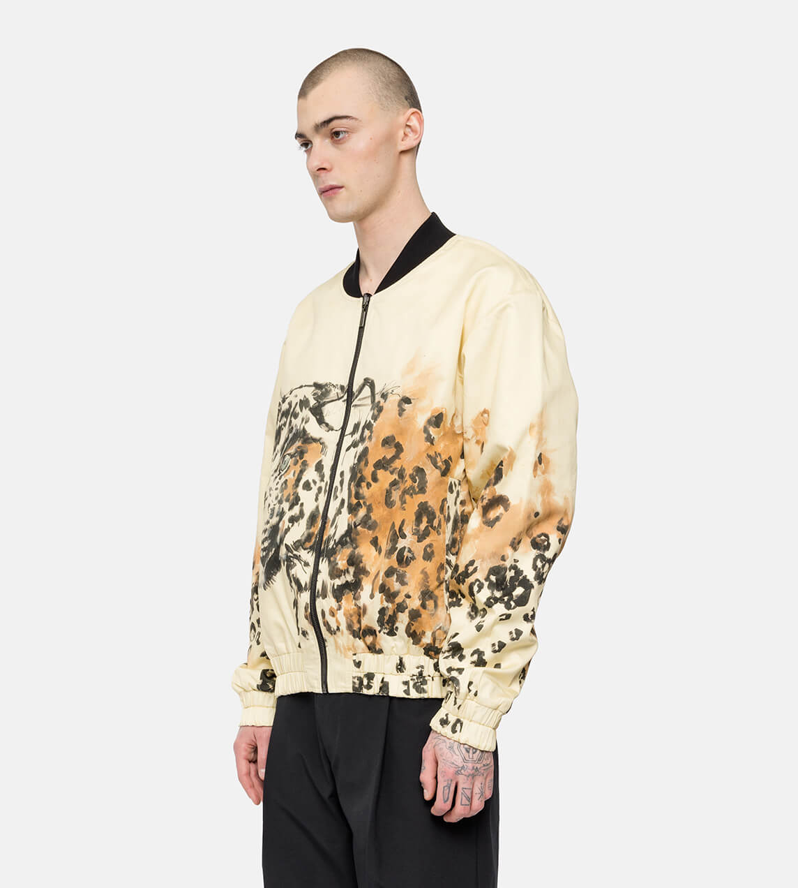 DAVI - Cheetah Print Reversible Bomber