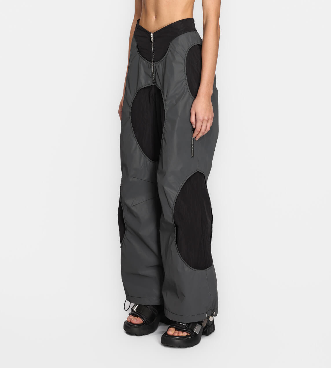 Dion Lee - Reflective Tech Interlock Pant Black/Grey