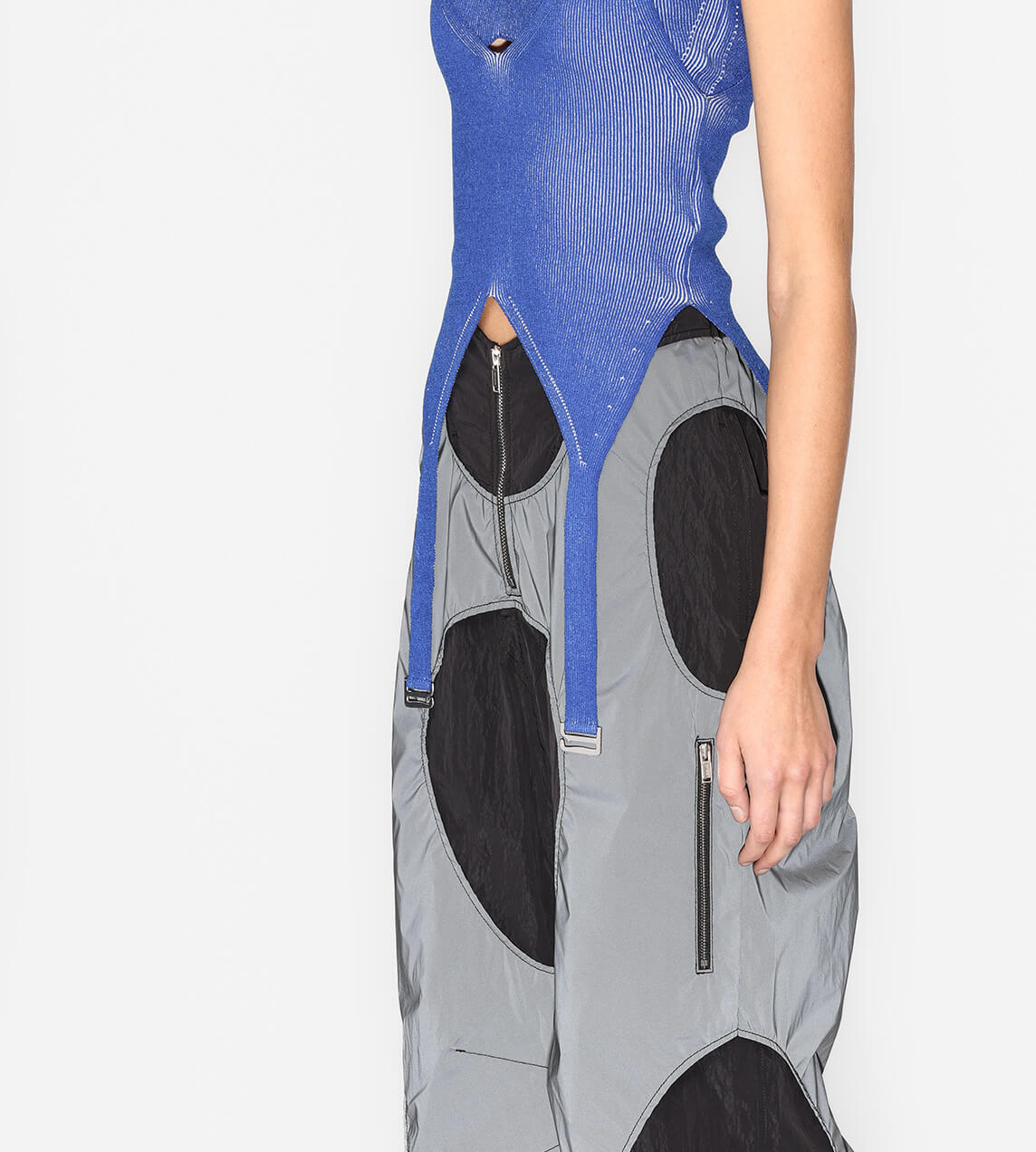 Dion Lee - Reflective Tech Interlock Pant Black/Grey