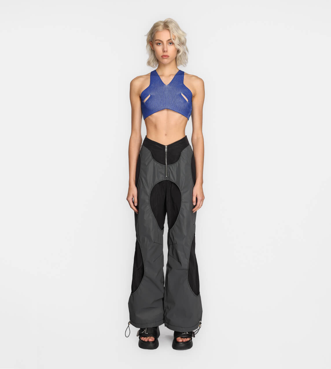 Dion Lee - Reflective Tech Interlock Pant Black/Grey