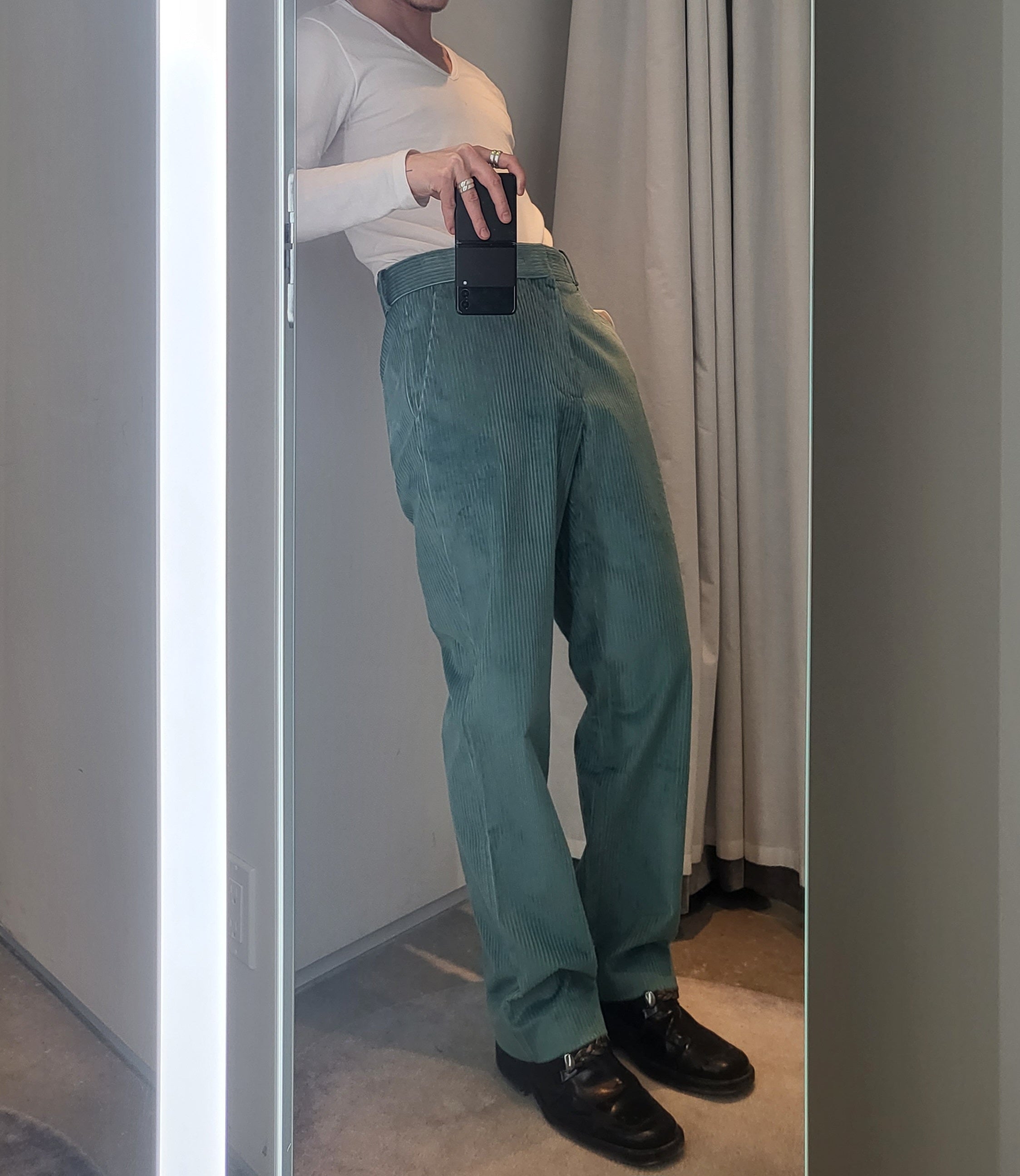 Sies Marjan - Teal Toby Pressed Corduroy Pant